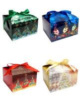 НГ Коробка 31х31х16 трансформер с бантом Новый Год 1/12