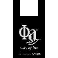 Пакет Майка ПНД (30+14)х54-20 50кг FA Фа черный 8,2г МПласт 100/1500