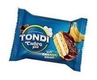 Продукты, Печенье Tondi choco Pie печенье-сэндвич банановый 180 г 6шт 1/16
