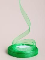 Лента органза 9мм 25м зеленый 1/10