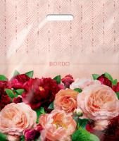 Пакет с вырубной ручкой (40х47)-45 Бордо 50/500