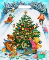 НГ Пакет с вырубной ручкой (38х45)-60 Веселая горка ТИКО 50/500 