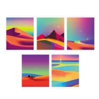 Тетрадь 48л А5 клетка скоба Пустыня BG 1/5/60