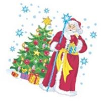 НГ Салфетки (24х24) 1-сл Дед Мороз и ель (40) 1/32