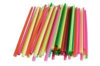 Трубочки для коктейля, смузи 240х10 прямые цветные (250шт) 1/13