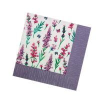 Салфетки (33х33) 3-сл Bouquet Скатерть с лавандой (16) 1/12