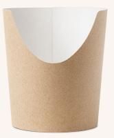 Коробка бумажная для снэков d-108 крафт ламинированный OSQ SNACK BOWL M 30/600