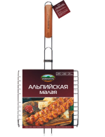 Решетка для барбекю малая Альпийская 26,5х24см 4 секции Пикничок 1/24