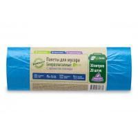 Мешок для мусора 30л рулон ПНД (50х57)-6 синий БИОразлагаемые Эколайф 3,3г Ромашка (20шт) 1/45