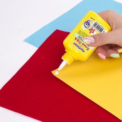 Клей ПВА 85г бумага картон кожа ткань дерево ЮНЛАНДИЯ 1/60