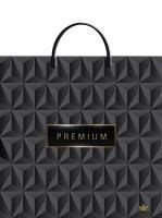 Пакет с пластмассовыми ручками (35х36)-85 Премиум блэк Тико 10/100