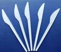 Одноразовый Нож пластиковый 155мм белый Квант Эко Кристалл 100/2000  (Под заказ)