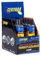 Клей 30мл Секунда универсальный кристально-прозрачный 1/10/60