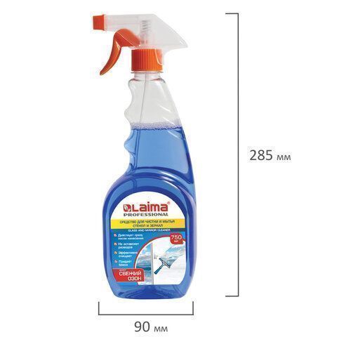 Средство для мытья стекол и зеркал 750мл триггер ЛАЙМА PROFESSIONAL 1/12