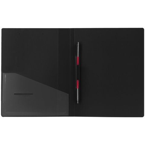 Папка с бок мет прижимом и внут карм BRAUBERG Contract,  до 100листов, 0,7мм 1/30 (Клиент)