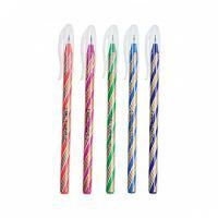 Ручка шариковая синяя 0,6мм игольчатый стержень Candy 1/50