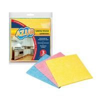 Салфетка губчатая (15х15) целлюлоза 3шт AZUR 1/48