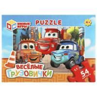 Пазл детский 54 элемента Веселые грузовики 1/32