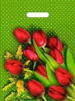 Пакет с вырубной ручкой (30х40)-35 Мимоза 50/1000 