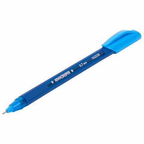 Ручка шариковая масляная синяя 0,7мм линия письма 0,35мм трехгранная ЮНЛАНДИЯ ассорти 1/12