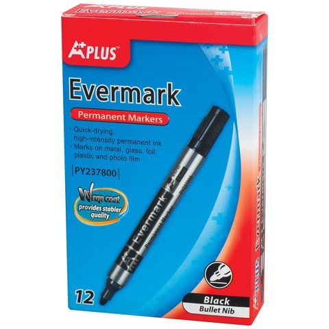 Маркер перманентный черный 2,5мм круглый наконечник BEIFA 1/12/864 (Клиент)