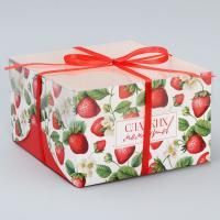 Коробка для капкейков/маффинов 160х160х100мм на 4шт картон Сладкая моментов 1/5