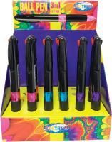 Ручка шариковая автомат 3-х цв узел 0,7мм Centrum 1/24/576