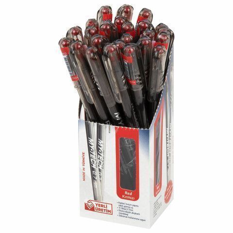 Ручка шариковая масляная красная 0,35мм PENSAN My-Tech игольчатый узел 0,7мм 1/25