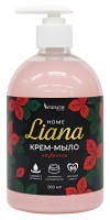 Мыло жидкое крем 500мл с дозатором HOME Liana Клубника Hermes Industry 1/15