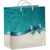 Пакет пластиковый (24х26+10)-140 Бирюзовый бантик Тико 1/40