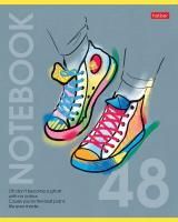 Тетрадь 48л А5 клетка скоба мелованный картон Street Style Хатбер 1/5/100