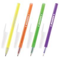 Ручка шариковая масляная синяя 1мм линия 0,5мм безоп.корпус ассорти ЮНЛАНДИЯ НЕОН 1/48