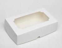 Коробка для сладостей с окном 250х150х70мм картон Бабочки 5/500