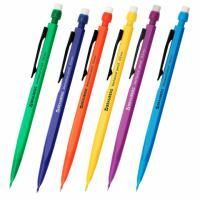 Карандаш мех. 0,5мм НВ ластик корпус ассорти Classic BRAUBERG 1/12 