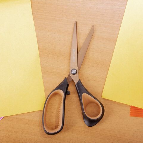 Ножницы 210мм титан 2-х сторон заточка Heavy Duty BRAUBERG 1/12/144(Клиент)