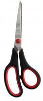 Ножницы 190мм метал черно-красные вставки европодвес Ergo Silwerhof 1/120 
