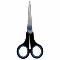 Ножницы 140мм метал черно-синие резиновые вставки SOFT GRIP Brauberg 1/12