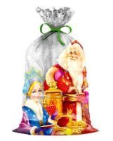 НГ Пакет подарочный (20х35) полипропилен Самовар 100/2000