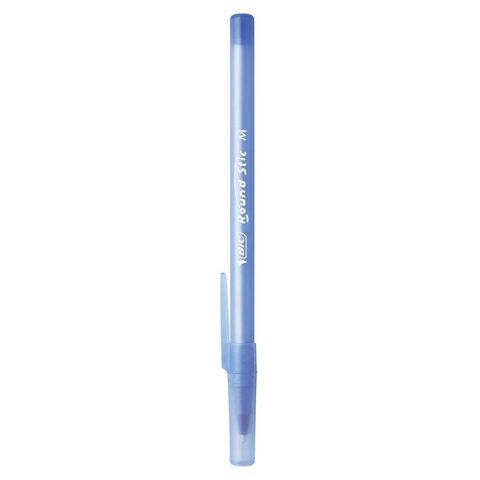 Ручка шариковая синяя узел 1мм линия 0,32мм корпус голубой BIC Round Stic 1/60