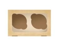 Коробка для капкейков/маффинов с окном 160х100х100мм на 2шт картон ECO MUF 2 DoECO 25/200 Коробка для капкейков/маффинов с окном 160х100х100мм на 2шт картон ECO MUF 2 DoECO 25/200