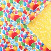 Бумага подарочная крафт Яркие шары 70х100см 75г/м2 1/10/400