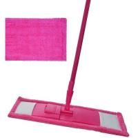 Швабра для пола микрофиб черенок 110см насадка малин оранж 40х10см 1/24