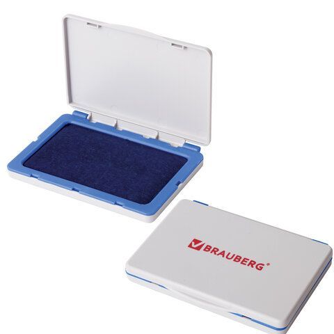Штемпельная подушка синяя 100х80мм BRAUBERG 1/12