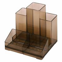 Подставка-органайзер 109х95х101,5мм 5 отделений тонированная Contract Brauberg 1/12