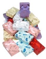 Подарочная коробка Квадрат 5х8х3см Перламутр с золотом МИКС 1/24