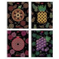 Тетрадь 80л А5 клетка спираль мат лам Драгоценные фрукты Хатбер 1/48