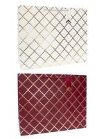 Пакет подарочный бумажный (50х40х15) Классика ромбы 1/12