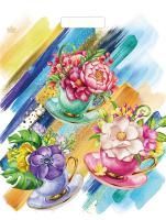 Пакет с вырубной ручкой (34х45)-33 Веселые чашки Тико 50/800