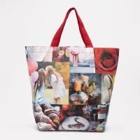 Сумка шоппер без молнии 50х40х20 Яркий коллаж 1/100