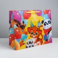 Пакет подарочный бумажный (40х49х19) ламинир С Днем Рождения 1/100 Пакет подарочный бумажный (40х49х19) ламинир С Днем Рождения 1/100